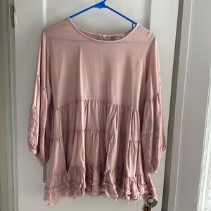 CUTE pink boho top